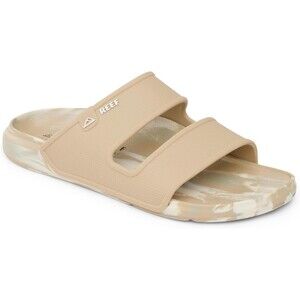 REEF Men's Oasis Double Up Waterproof Slides Mens 13 Fossil Birch Beige